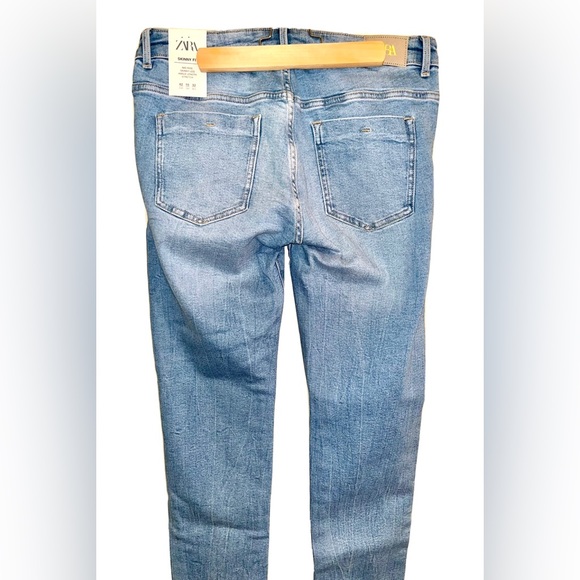 ZARA Mid-Rise Skinny Jeans - Light Blue | Z1975 0108/022 - Size 10 - Picture 3 of 6